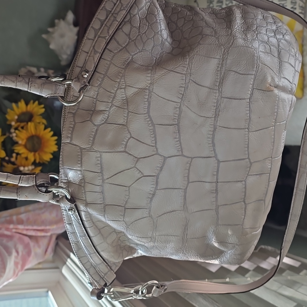 COACH Madison LINDSEY Croc Embossed Large Purse - Picture 4 of 16